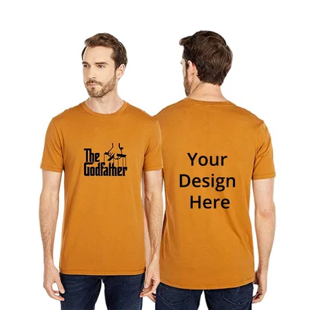 Mustard Customized The Godfather Graphic Printed T-shirt