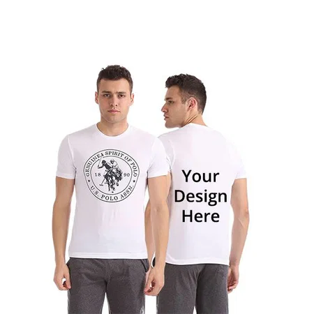 White Customized Polo Game Design Graphic Printed T-Shirt