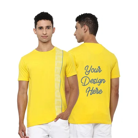 Yellow Customized Allen Solly Men's Graphic Printed T-Shirt