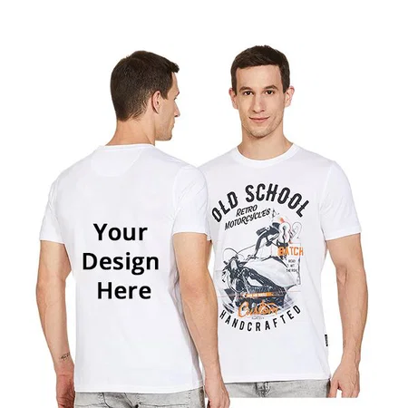 White Customized Sports Men's Regular T-Shirt