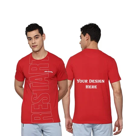 Red Customized Allen Solly Men's Graphic T-Shirt
