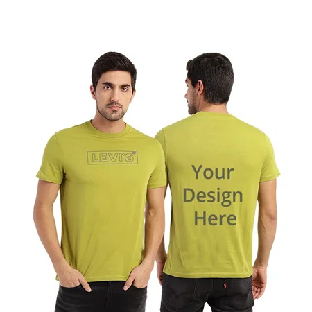 Green Customized Levi's Men's Graphic Regular Fit T-Shirt