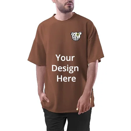Brown Customized Oversized T-Shirt