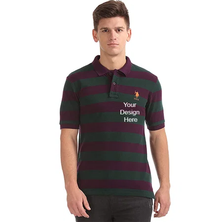 Multicolour Customized U.S. POLO ASSN. Men's Regular Fit Polo
