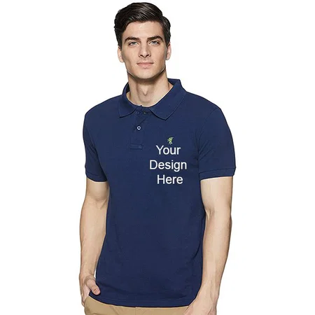 Royal Blue Customized Men's Regular Fit Polo T-Shirt