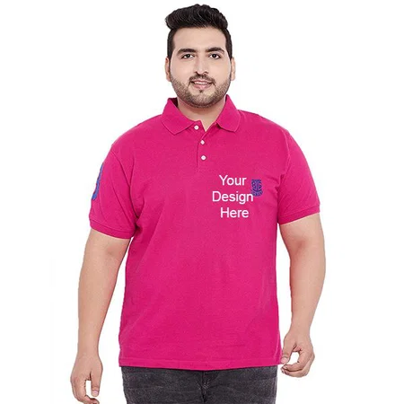 Magenta Customized Men's Polo T-Shirt