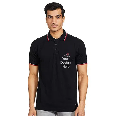 Grey Customized Van Heusen Men's Solid Regular Fit Pol