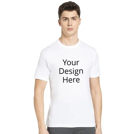 White Jockey Men's Regular Fit Round Neck Half Sleeved T-Shirt
