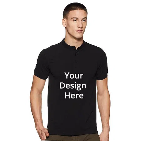 Jet Black Customized Men's Regular Polo Shirt