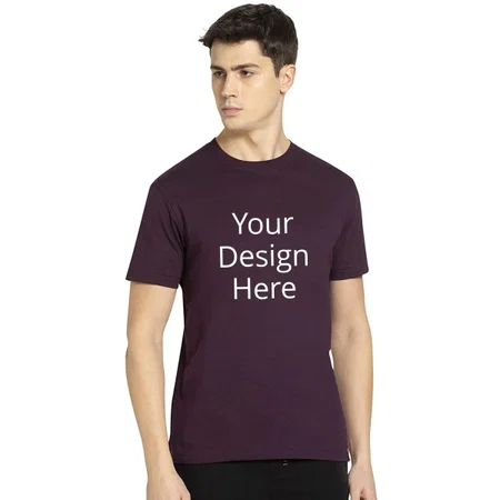 Black Customized Jockey Men's Regular Fit Round Neck Half Sleeved T-Shirt