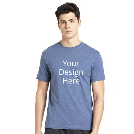 Light Blue Jockey Men's Regular Fit Round Neck Half Sleeved T-Shirt