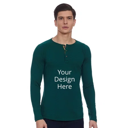 Dark Green Customized Men's Regular T-Shirt