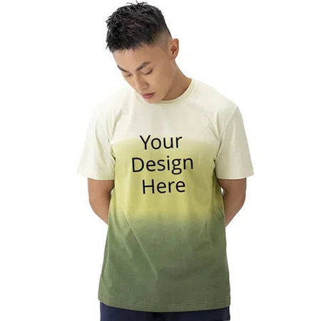 White Customized Basics Half Crew Printed T Shirt