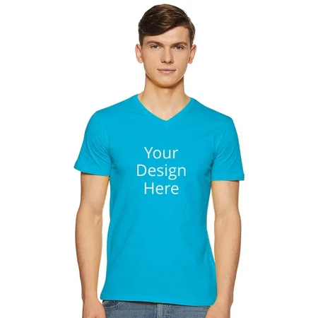 Blue Customized Men's Regular T-Shirt