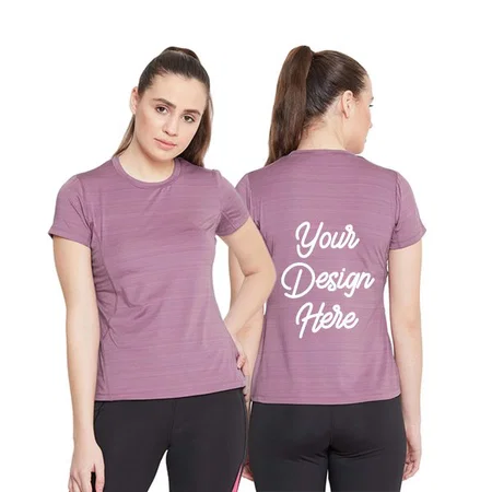 Purple Customized Printed T-Shirt for Women