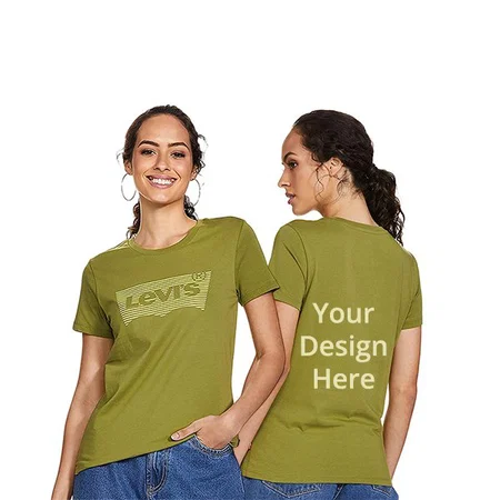 Olive Green Customized Levi's Women's Regular T-Shirt