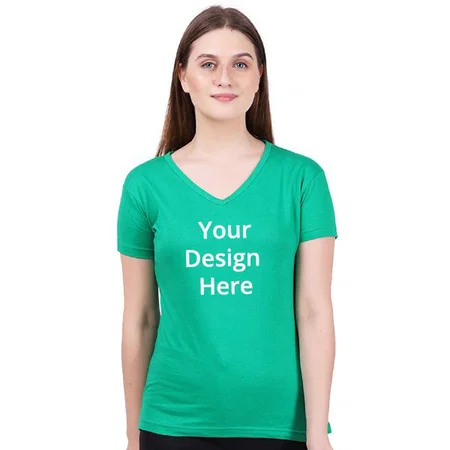 Green Customized Women's T-Shirt