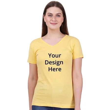 Yellow Customized Women's T-Shirt