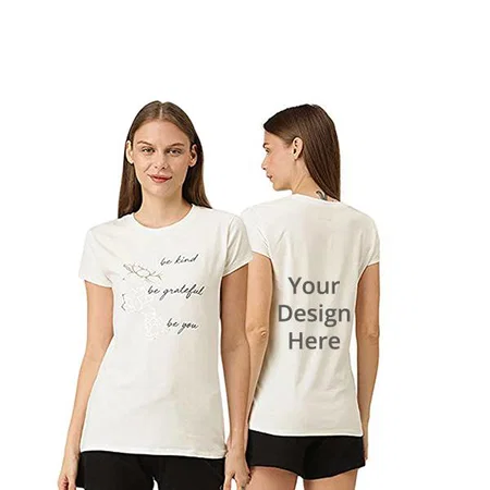 Ivory Customized Enamor Be You Graphic Printed T-Shirt for Women