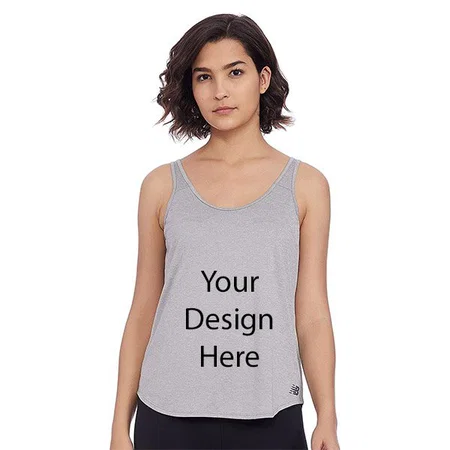 Grey Customized Women Regular Tank Top