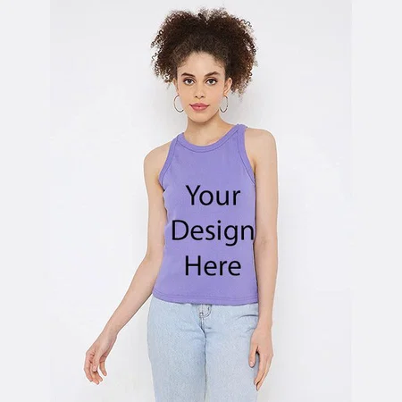 Lavender Customized Women Sleeveless Tank top