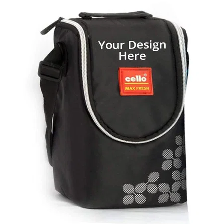 Black Customized Cello Stainless Steel Lunch Box Set, 4-Pieces