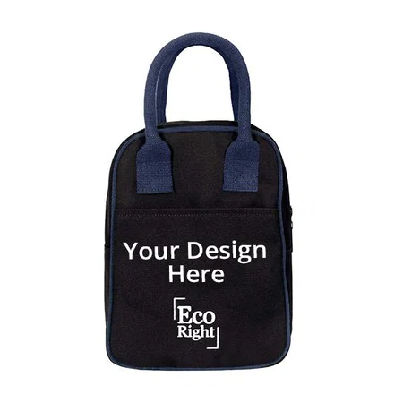Black Customized Insulated Lunch Bag