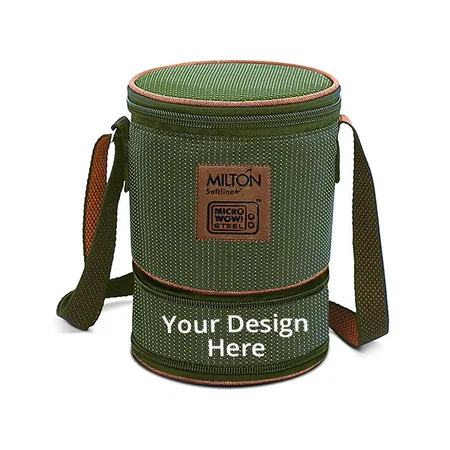 Green Customized Milton Flexi Insulated Tiffin, 3 Containers, 200, 350 & 500 ml