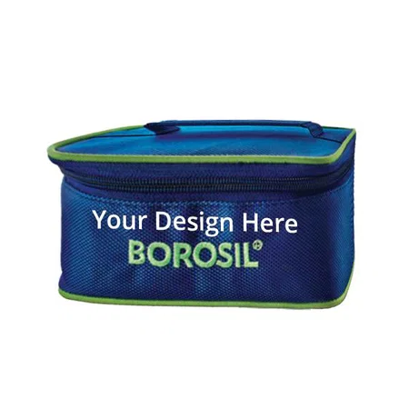Blue Customized Borosil Glass Lunch Box