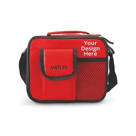 Red Customized Milton Stainless Steel Lunch Box with Tumbler, 4-Pieces