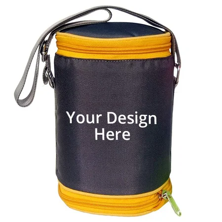 Black Customized Waterproof Tiffin Bag