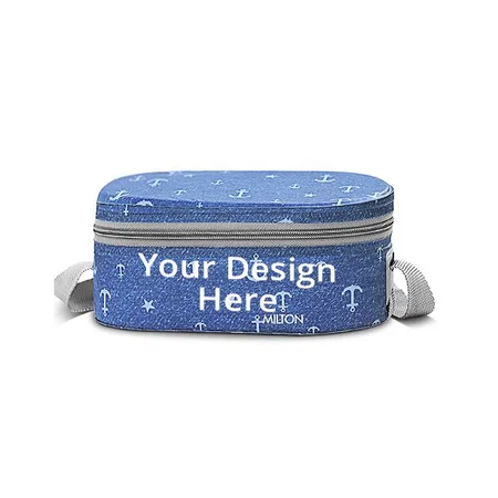Blue Customized Milton Corporate Lunch, Stainless Steel Containers Set of 3
