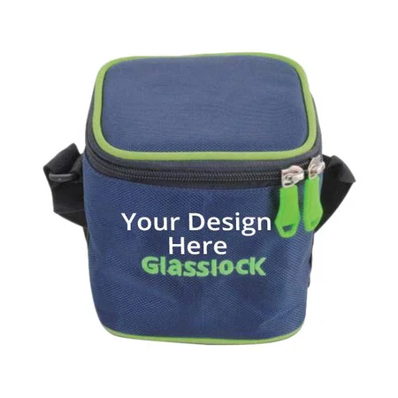 Blue Customized Glasslock Korea Microwave SafeTempered Glass Container Lunch box, 490 ml, Set of 2
