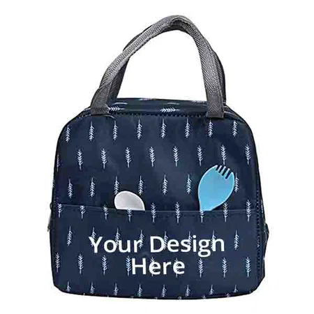 Blue Customized Insulated Tiffin Storage Bag