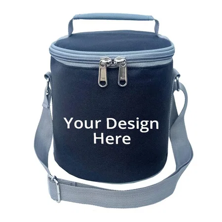 Blue Customized Tiffin Bag (Size-6.5'' x 6'' x 6")