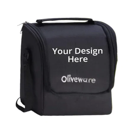 Black Customized Oliveware Lunch Box with Bottle, 3 Stainless Steel Containers, Pickle Box and Assorted Steel Bottle