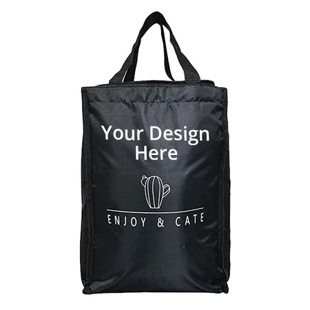 Black Customized Insulated Travel Lunch/Storage Bag