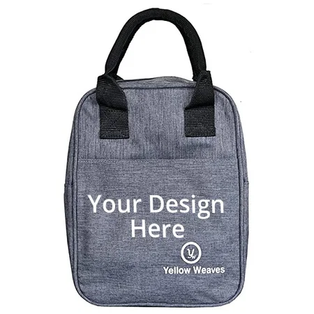 Grey Customized Insulated Travel Lunch/Storage Bag
