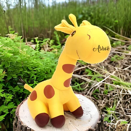 Yellow Giraffe Customized Stuffed Soft Toy