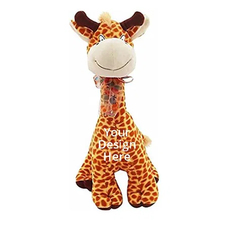 Brown Customized Toy Brown Spots Cute Stuffed Giraffe Animal Soft Toy For Kids ,(40 cm)