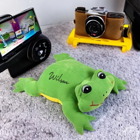 Green Customized Animal Frog Soft Toy (12 Inches)