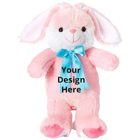Pink Customized Rabbit Soft Toy (Size - 30 Cm)