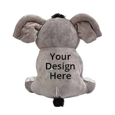 Grey Customized Elephant Soft Toy (25 Cm)