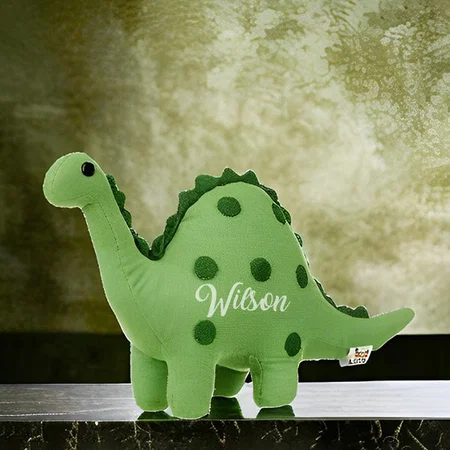Green Customized Soft Dinosaur Stuffed Toy Size - 30cm