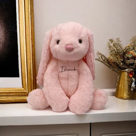 Peach Customized 35 cm Bunny Soft Toy