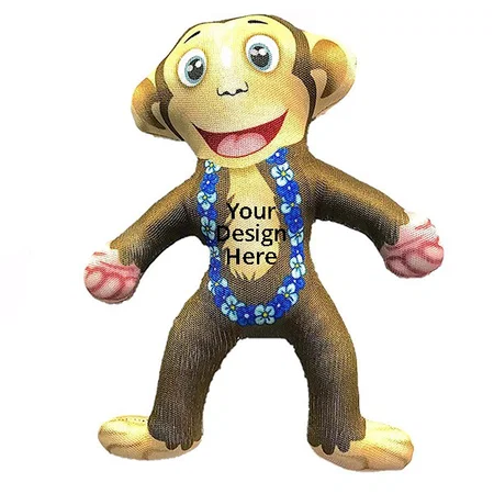 Multicolour Customized Stuffed Toy Monkey (Set of 2)