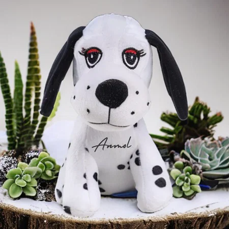 White Customized Dog Soft Toy for Baby Boy/Girls Size - 20cm