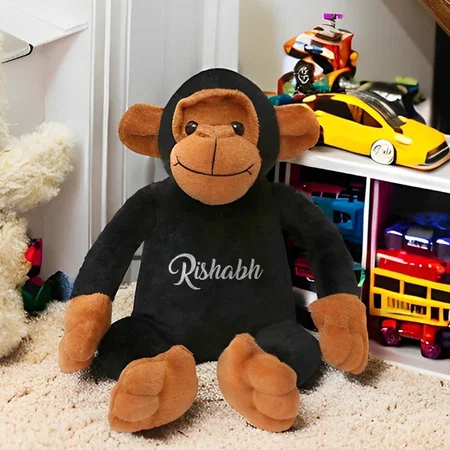 Black Customized Stuffed Animal Gorilla Toy For Kids Boys Girls (30 cm)