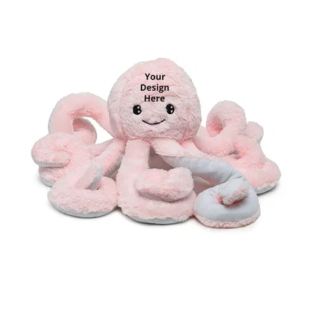 Pink Customized Giant Realistic Stuffed Octopus Soft Toy