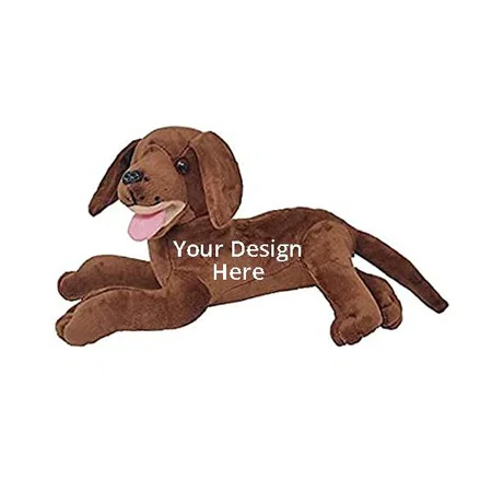 Dark Brown Customized Soft Stuffed Animal Dog Toy For Kids Boys Girls Wild Animal (Loyal Dog 30 cm)